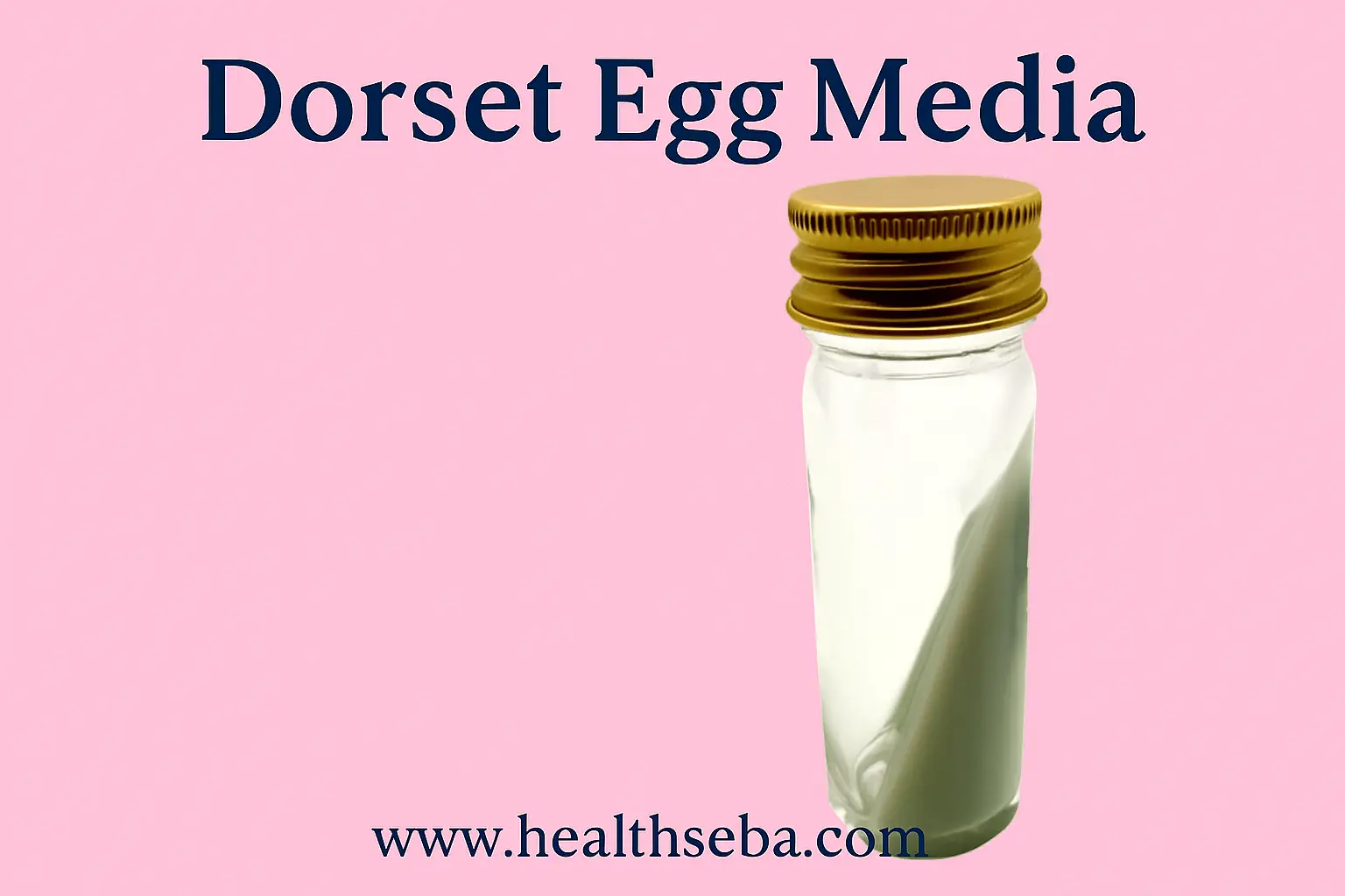 Dorset Egg Media in a glass container used for bacterial culture