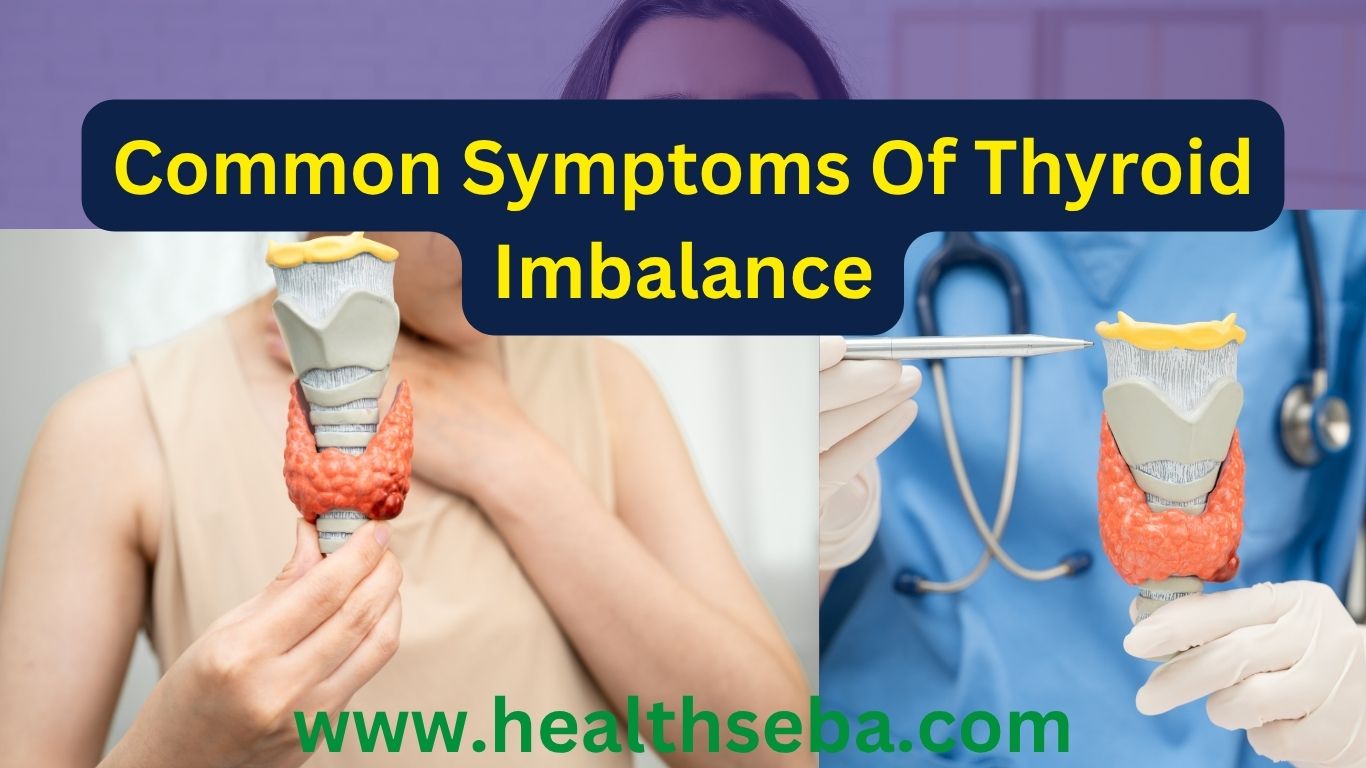 Common symptoms of thyroid imbalance including fatigue, weight changes, mood swings, and sleep problems