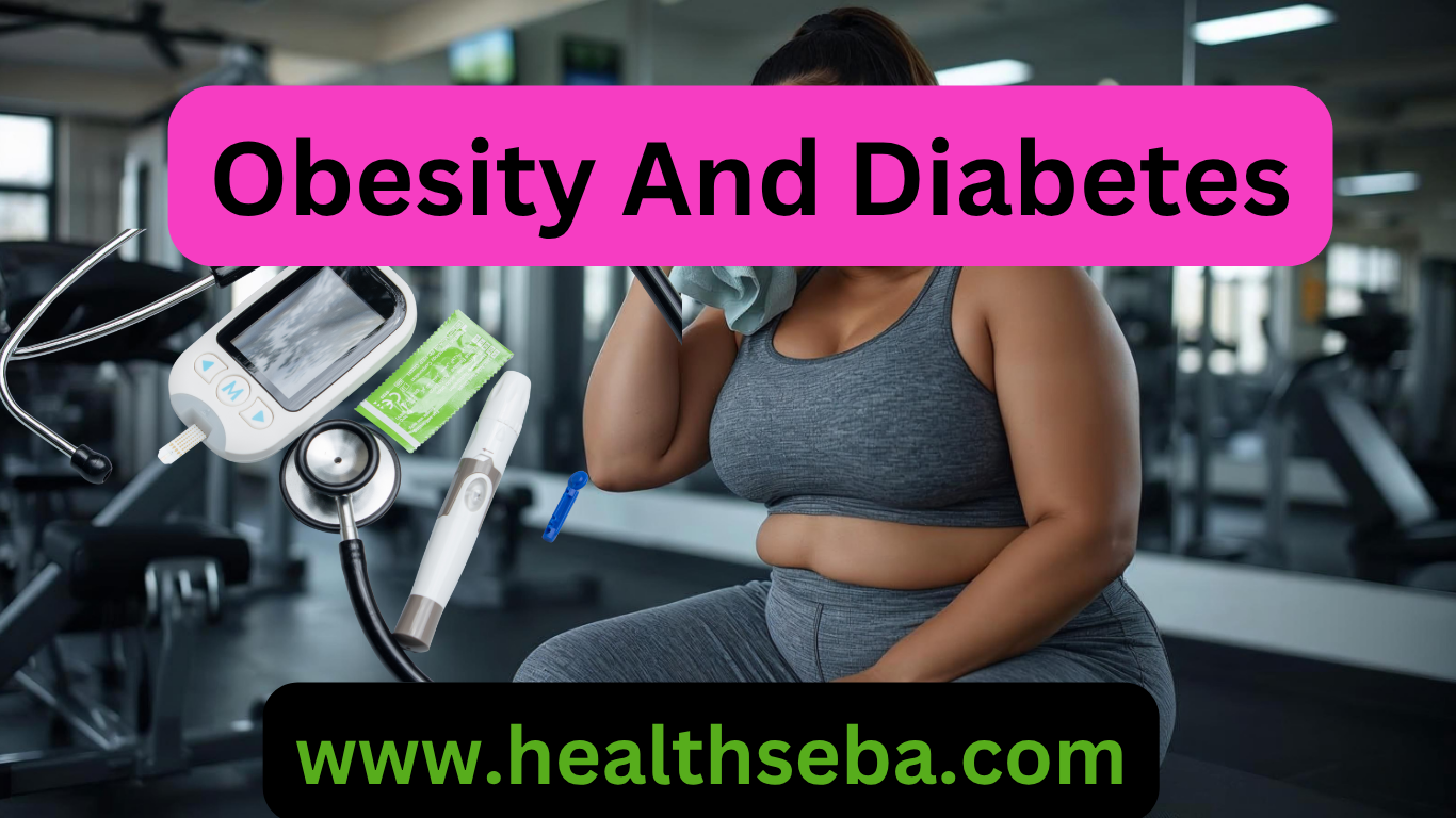 Obesity and diabetes connection showing how excess weight increases blood sugar levels