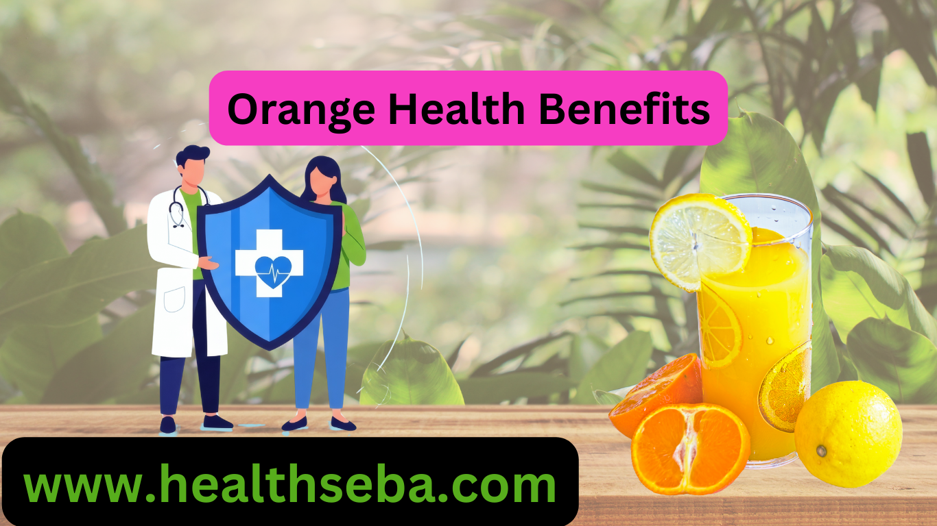Fresh orange fruit with slices showing nutrition and orange health benefits
